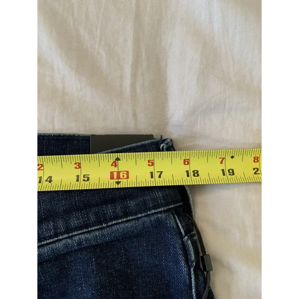 NWT TRUE RELIGION ROCCO RELAXED SKINNY NO FLAP Blue JEANS 34 X 32